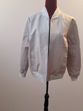 Roaman's Light Beige Bomber Jacket